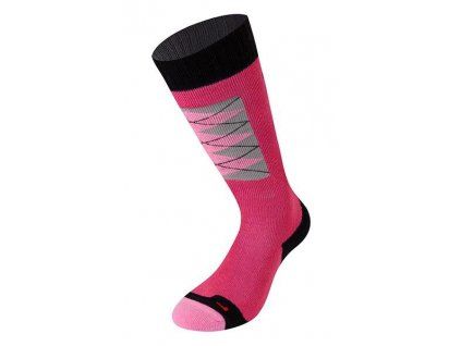 Ponožky Lenz Skiing Junior black/pink
