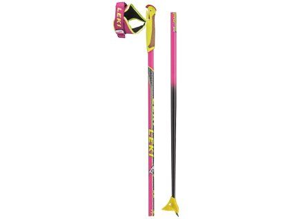 LEKI Poles HRC Junior - neonpink-neonyellow-darkanthracite (Velikost lyží 140)