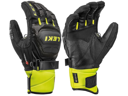 LEKI Worldcup Race Coach Flex S GTX - black-ice lemon (Velikost 10,5)