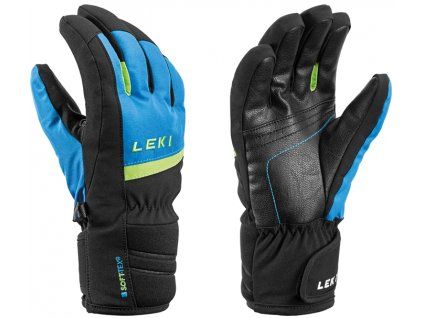 LEKI Max Junior - black-royal-lime (Velikost 7)