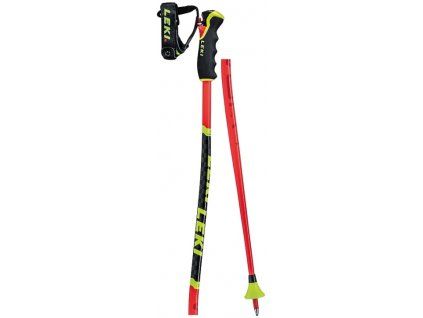 LEKI Poles WCR Lite GS 3D - fluorescent red-black-neonyellow (Velikost 120)