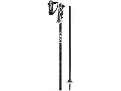 LEKI Poles Bold Lite S - black-fluorescent red-white (Velikost 135)