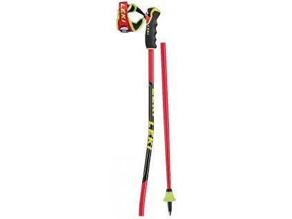 LEKI Poles WCR GS Carbon 3D - fluorescent red-black-neonyellow (Velikost 135)