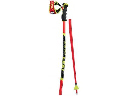 LEKI Poles WCR GS 3D - fluorescent red-black-neonyellow (Velikost 140)
