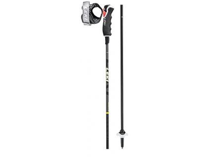 LEKI Poles Carbon 11 3D - black-neonyellow-white (Velikost 135)