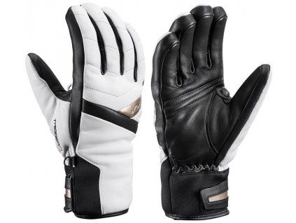 Leki Snowfox 3D Elite Lady 20/21 - White-black-gold (Velikost 8)