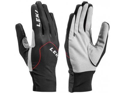 LEKI Gloves Nordic Skin - black-red-graphite (Velikost 11)