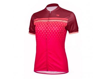 Cyklistický dres Etape DIAMOND bordeaux/růžová (Velikost S)
