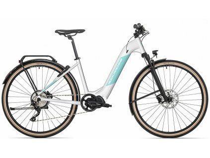 Rock Machine CrossRide INT e400 lady touring 2022 - bílá/mentolová (Velikost L)