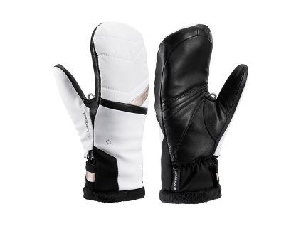 Leki Snowfox 3D Lady Mitt - white-gold (Velikost 8,5)