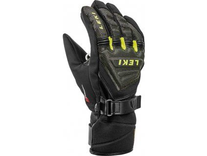Leki Race Coach C-Tech S Junior - black-ice lemon (Velikost 8)