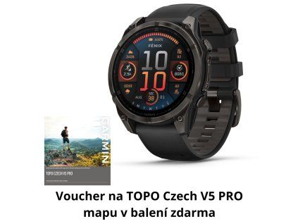 Garmin Fenix 8 47mm AMOLED, Titan Sapphire Carbon Gray