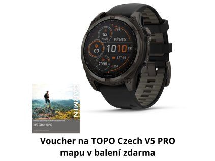 Garmin Fenix 8 47mm Solar, Titan Sapphire Carbon Gray