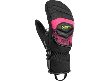 Leki WCR Core TR Junior Mitt, black-neonpink-neonyellow (Velikost 8)